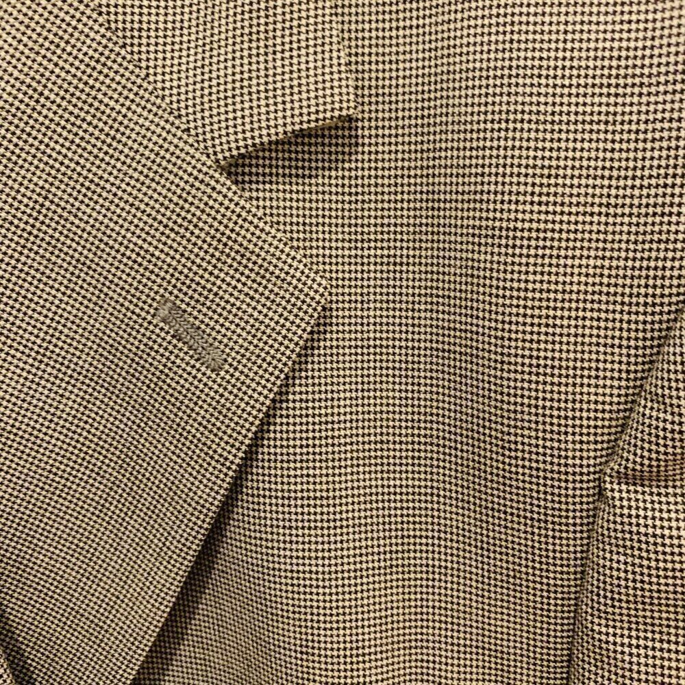 Brooks Brothers Mens Tan Classic Houndstooth Wool 2 Piece Suit 43R Jacket - Picture 5 of 16